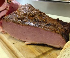 Greatness...an absurdly good spiced-rubbed Pastrami Brisket