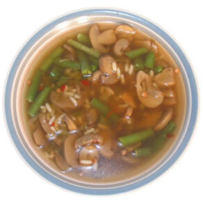 Mushroom with Rice Soup