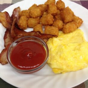 Bacon Egg and Tater Tot Platter