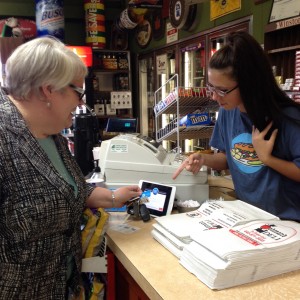 Here is Lexi helping a new customer with her Belly Card
