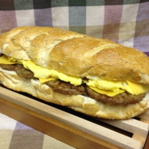 Sausage Egg and Cheese Party Sub