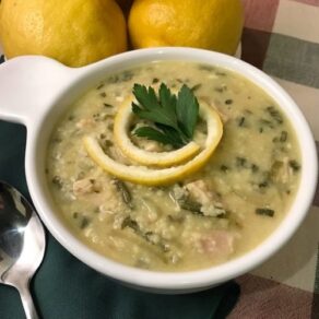 Greek Lemon Chicken with Couscous Soup