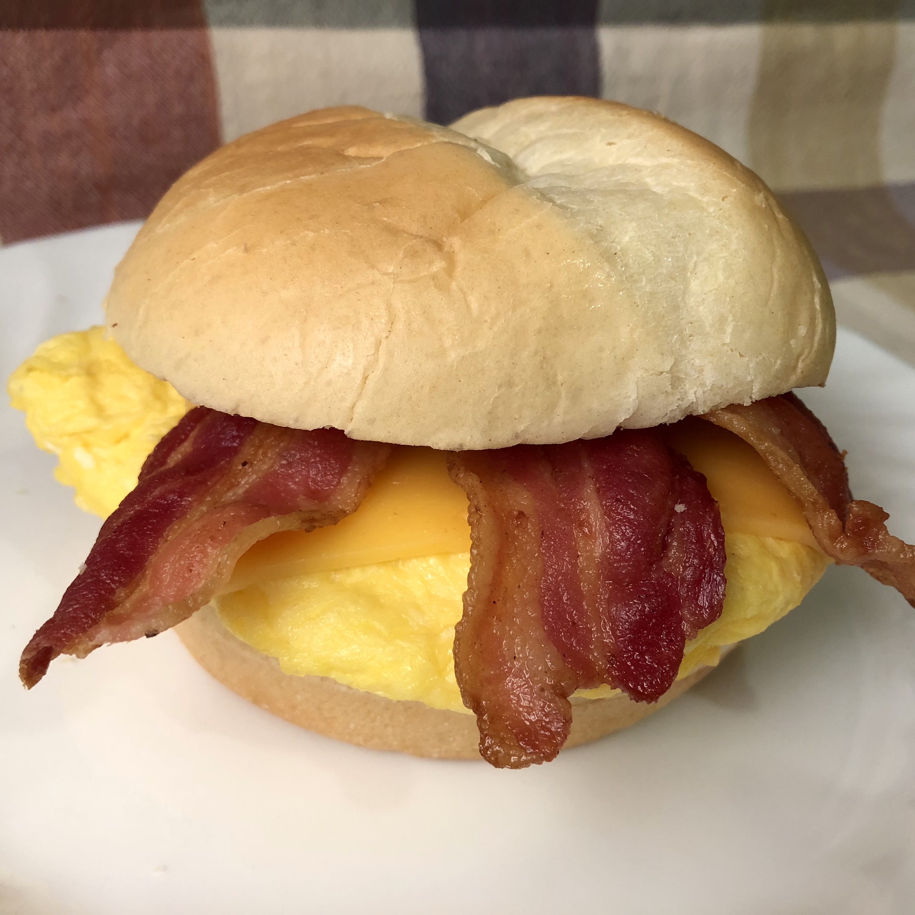 Egg and Cheese Sandwich with Bacon