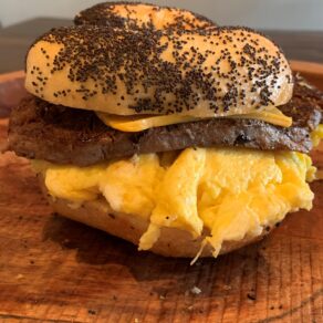 Steak Egg and Cheese Bagel
