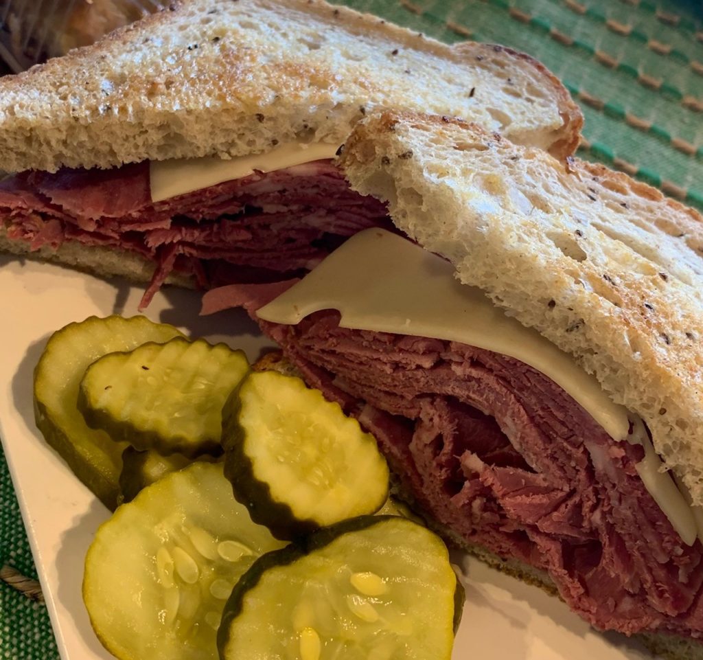 Hot Corned Beef Sandwich Lehmans Deli