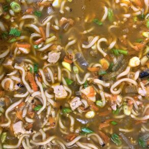 Chicken Ramen Noodle Soup with Ginger