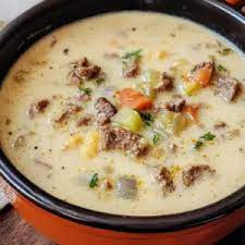 Philly Cheesesteak Soup
